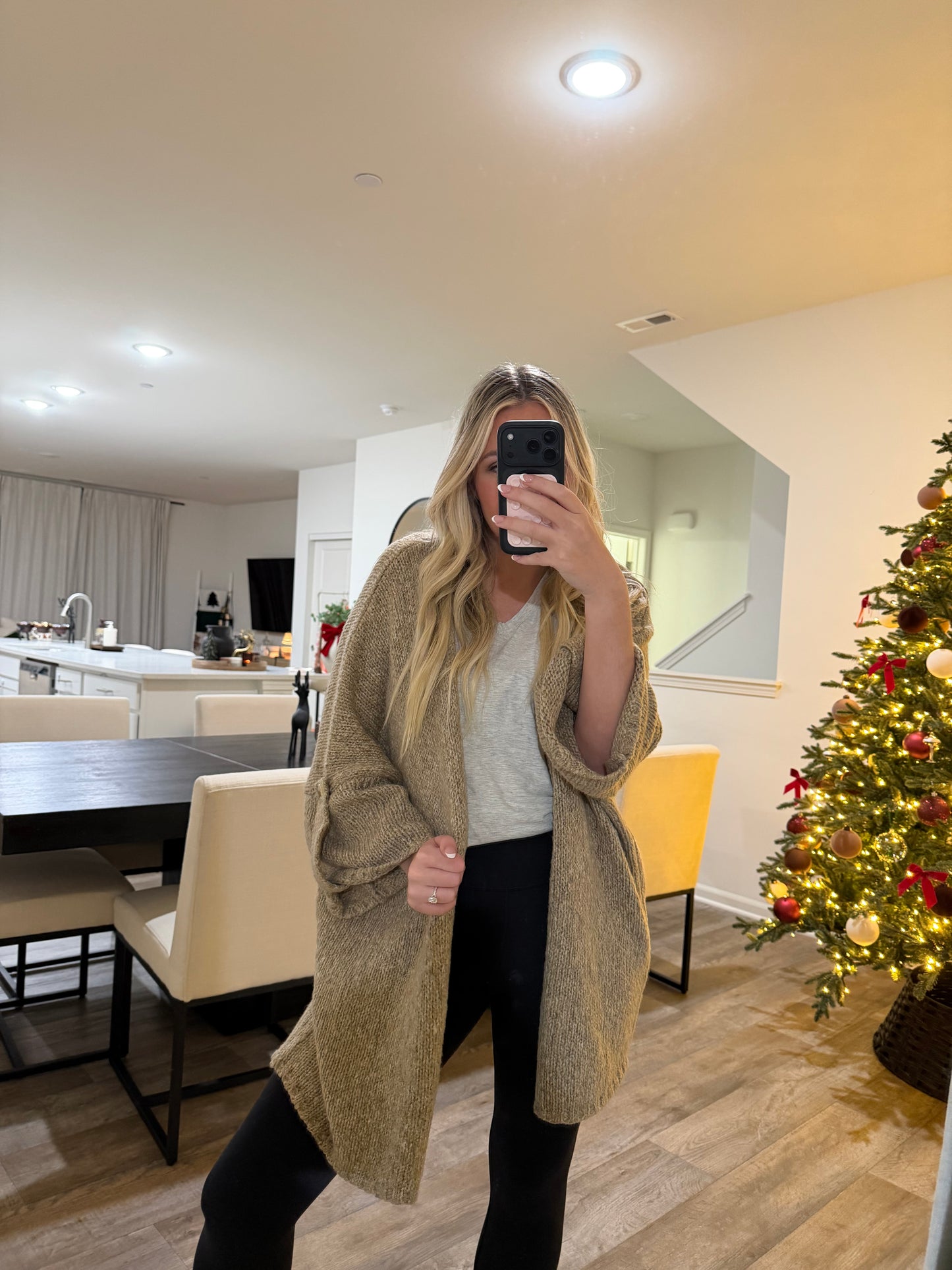 Robin Open Front Cardigan - Mocha