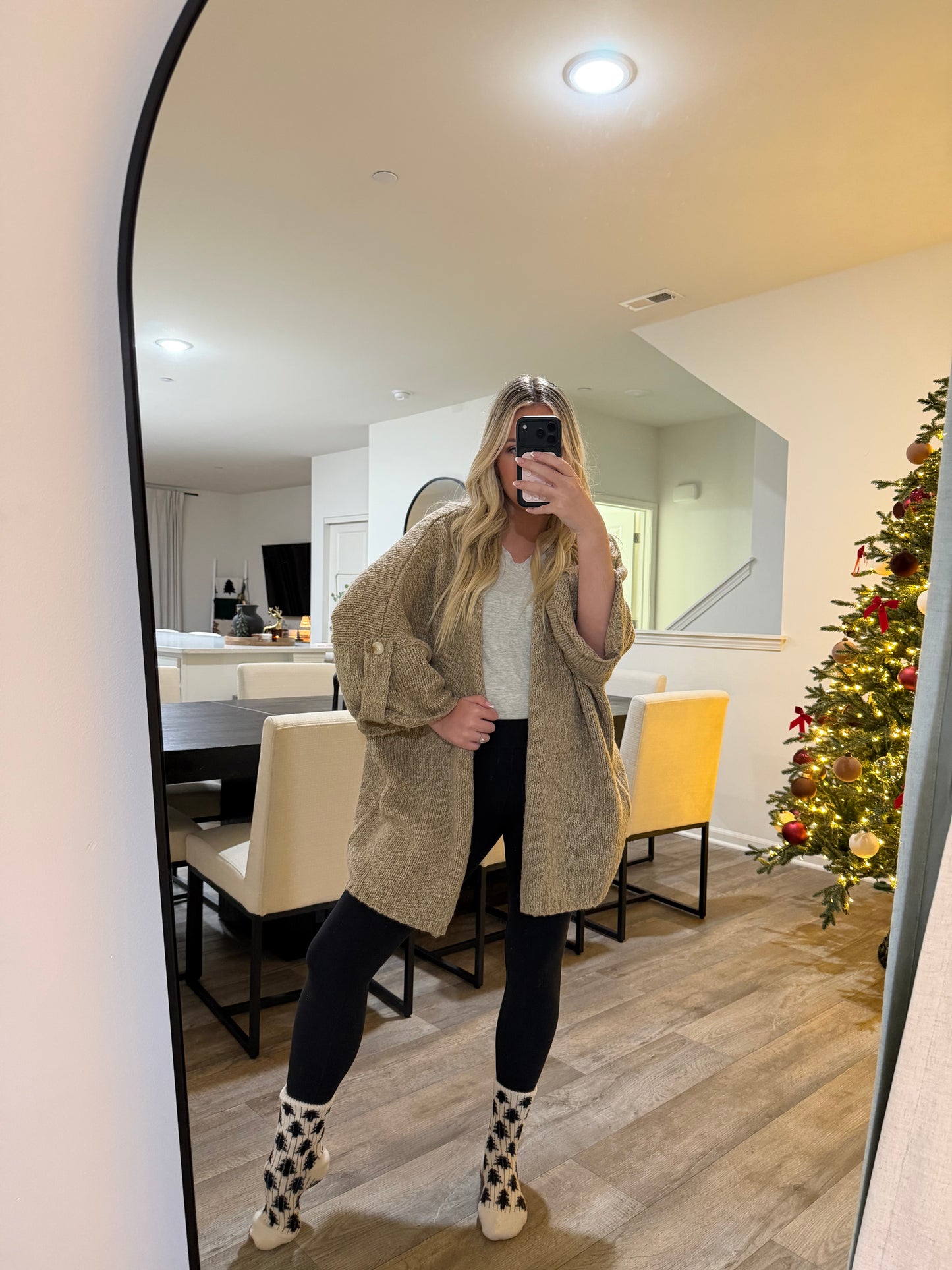 Robin Open Front Cardigan - Mocha