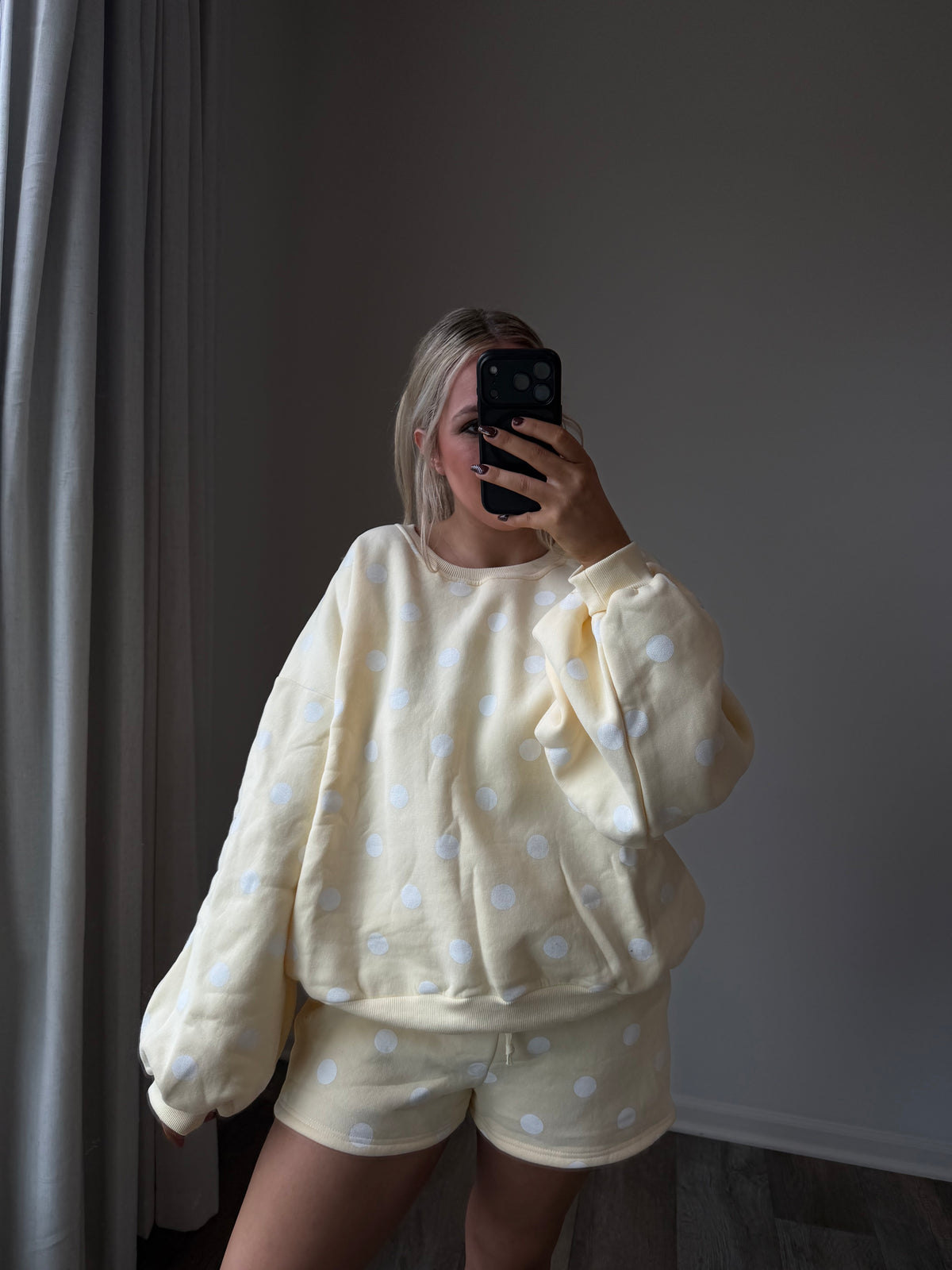 Rylee Polka Dot Matching Set - Yellow