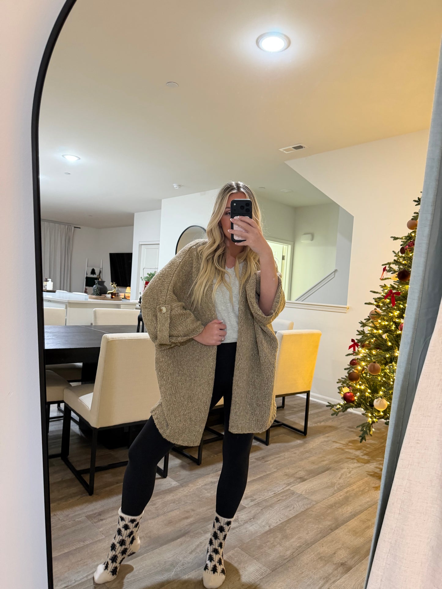 Robin Open Front Cardigan - Mocha