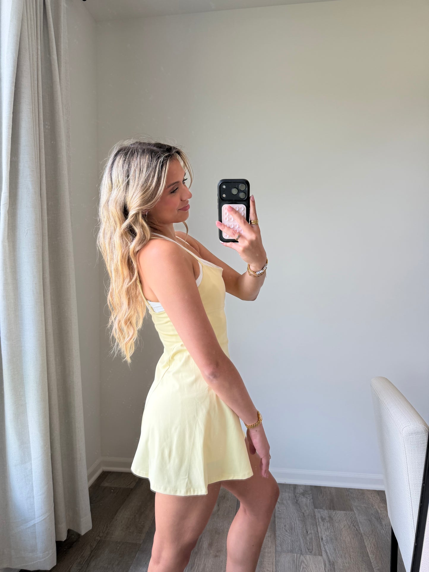 Mari Double Layered Active Dress - Yellow (Final Sale)