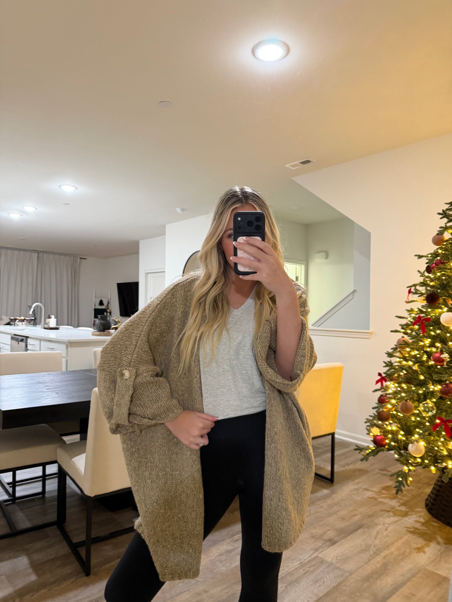 Robin Open Front Cardigan - Mocha