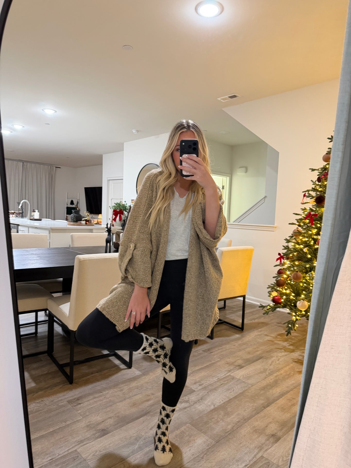 Robin Open Front Cardigan - Mocha