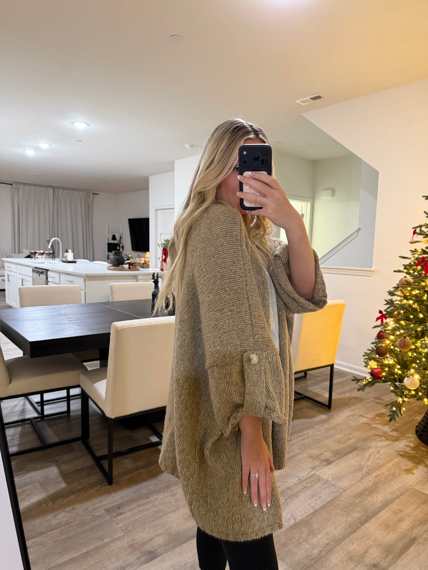 Robin Open Front Cardigan - Mocha