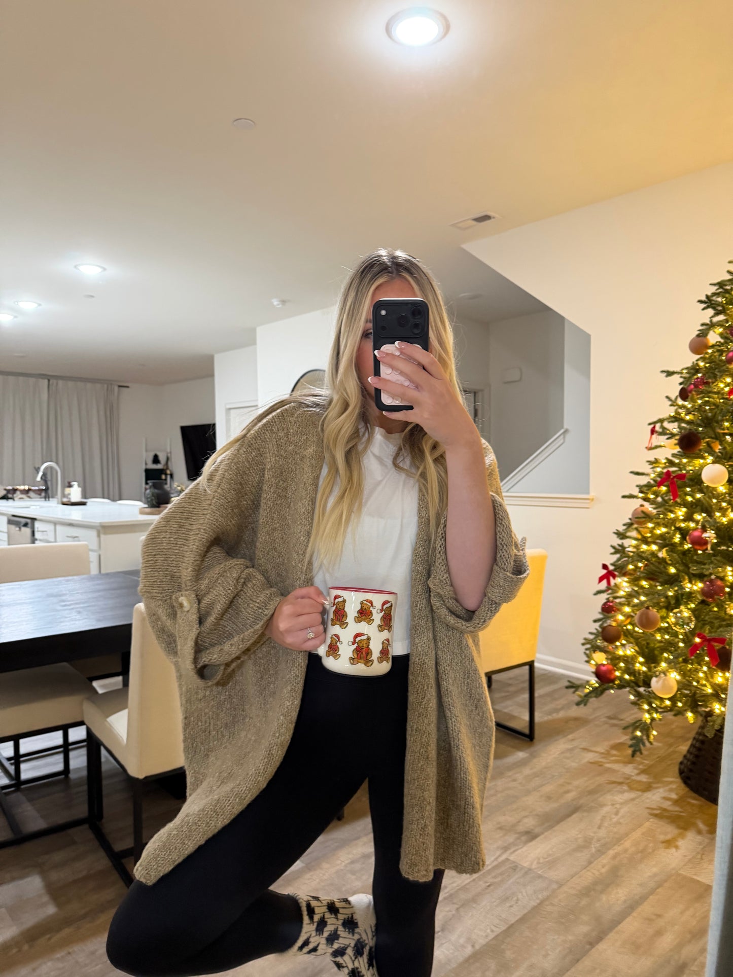 Robin Open Front Cardigan - Mocha