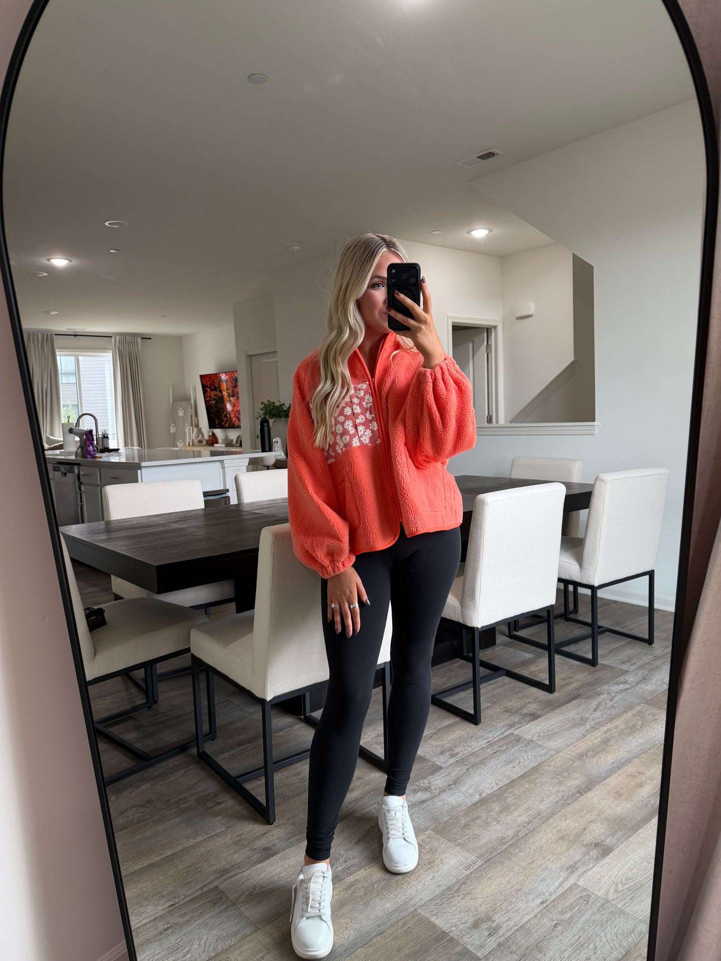 Logan Teddy Sherpa Jacket -Orange
