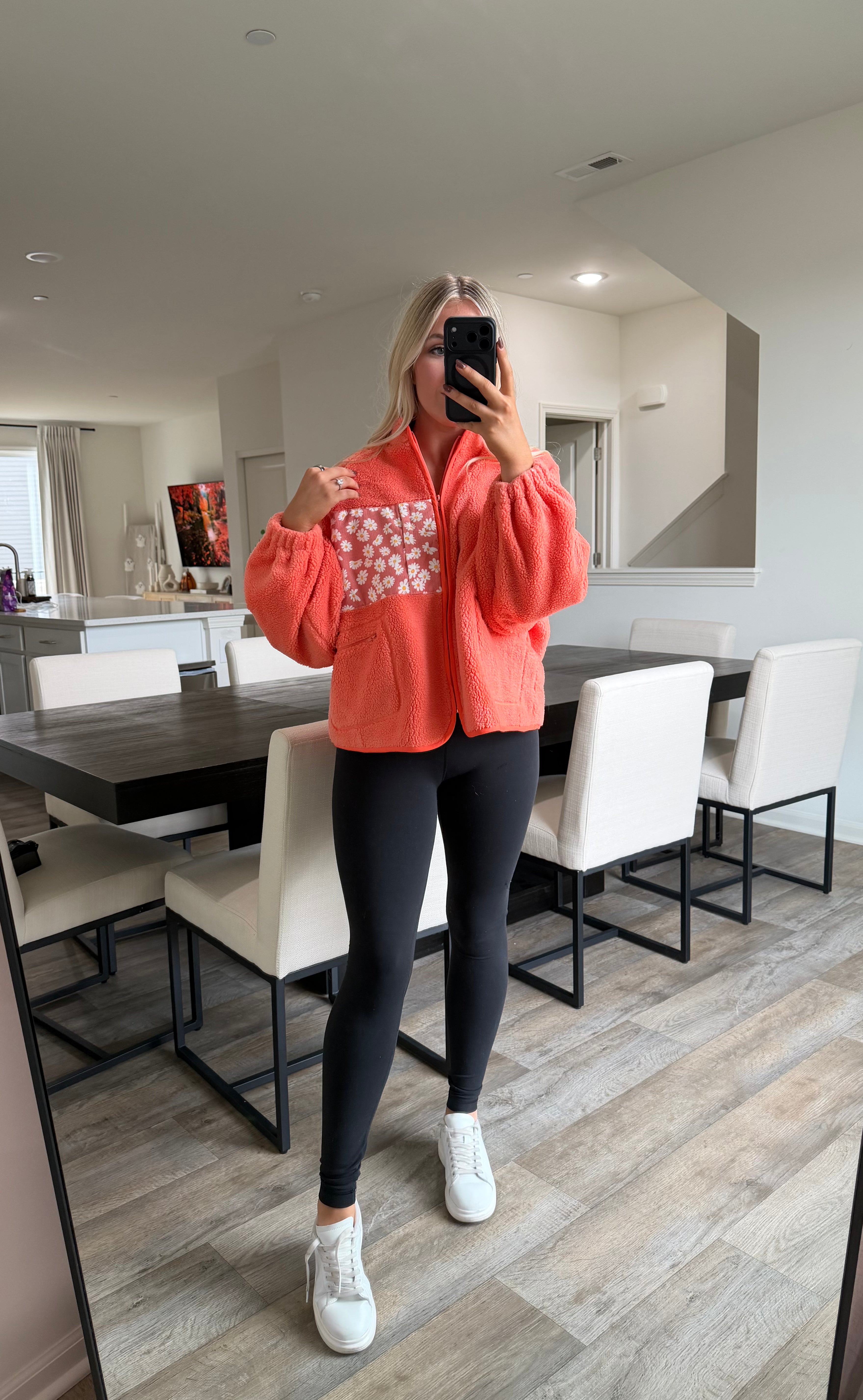 Logan Teddy Sherpa Jacket -Orange