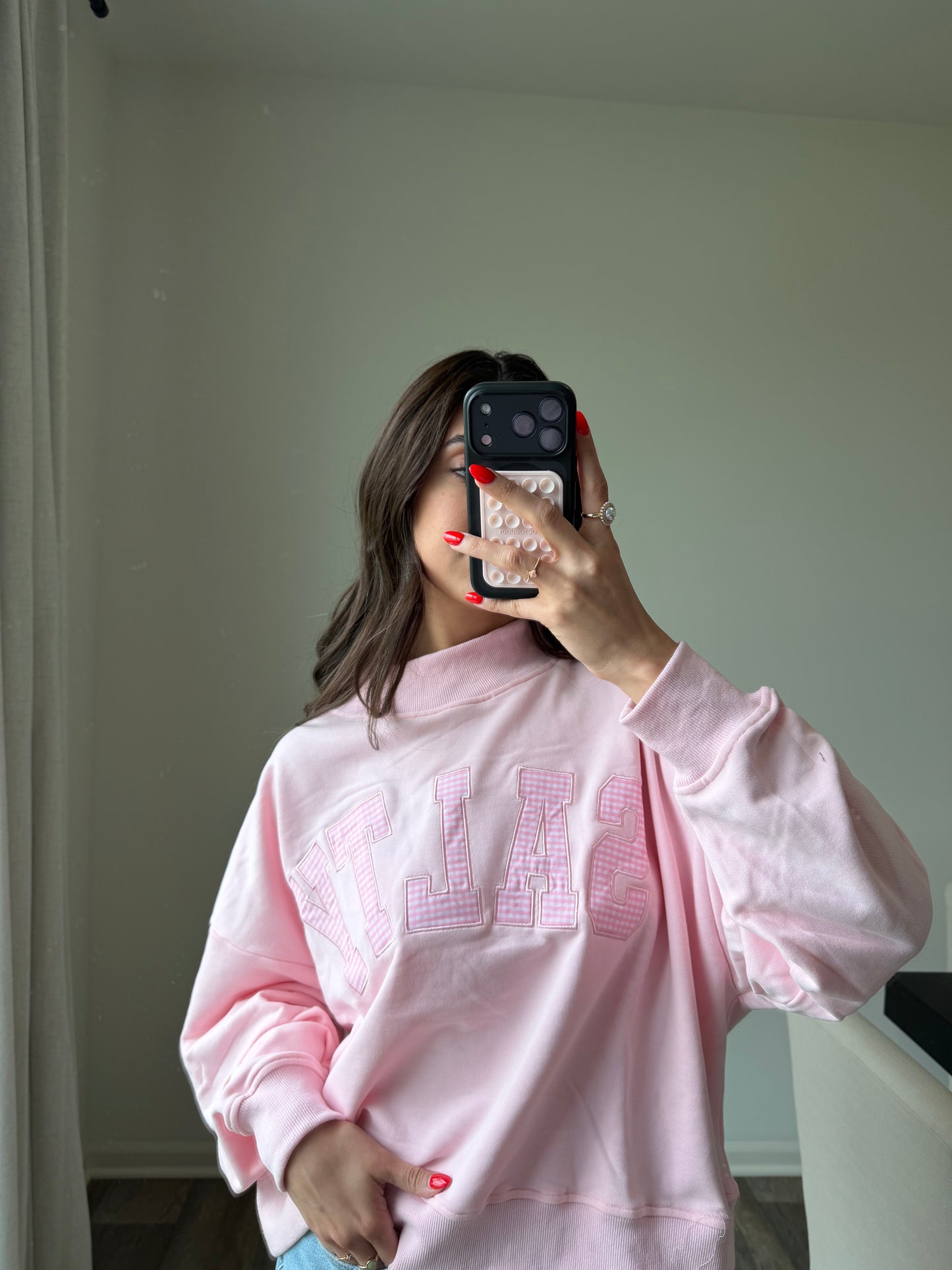 Salty Pink Mockneck