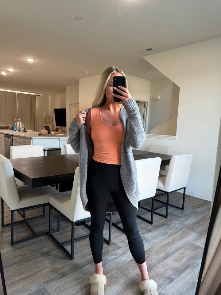Aubrie Double Layered Tank - Peach
