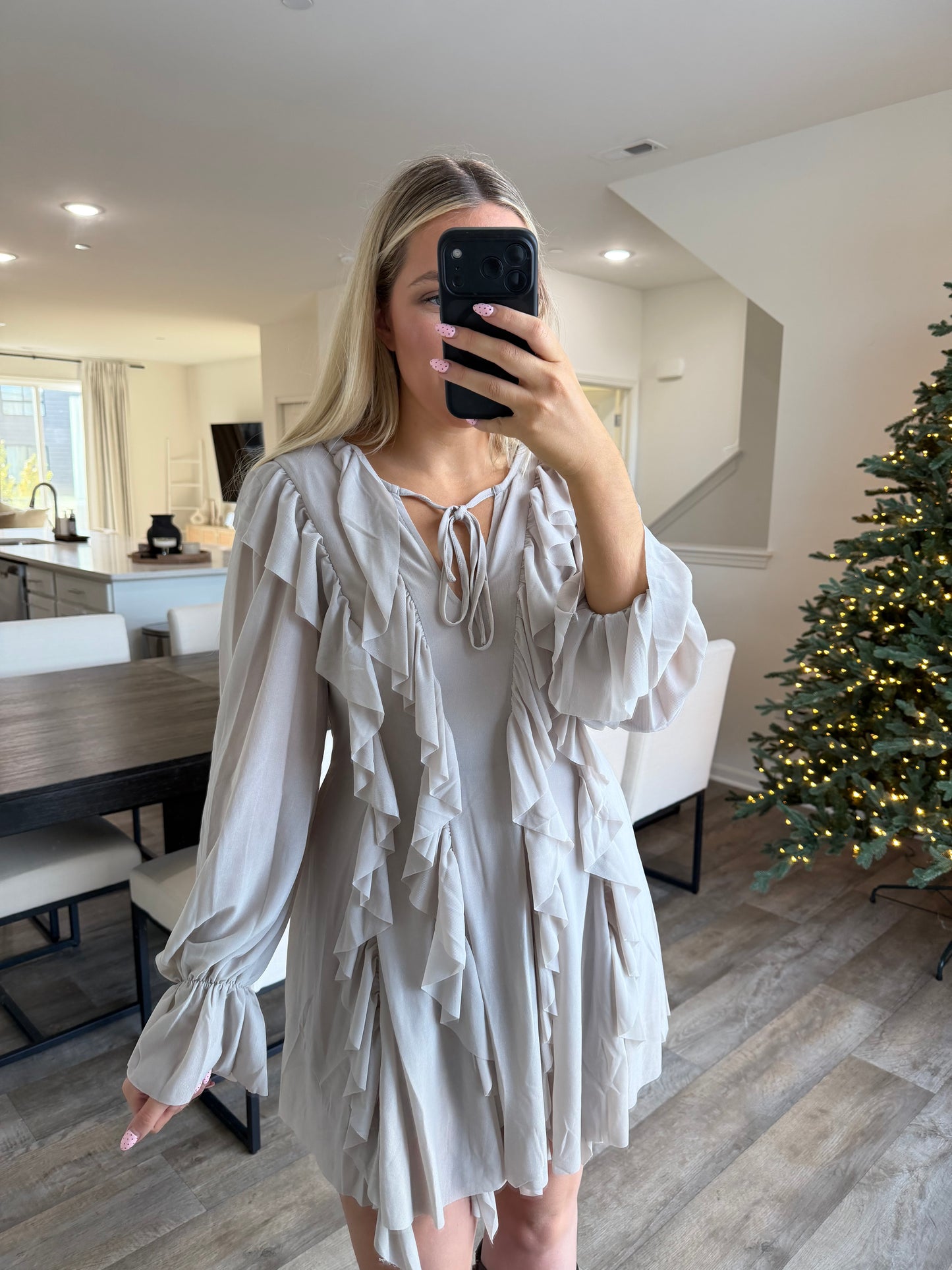 Cadence Ruffle Romper - Stone