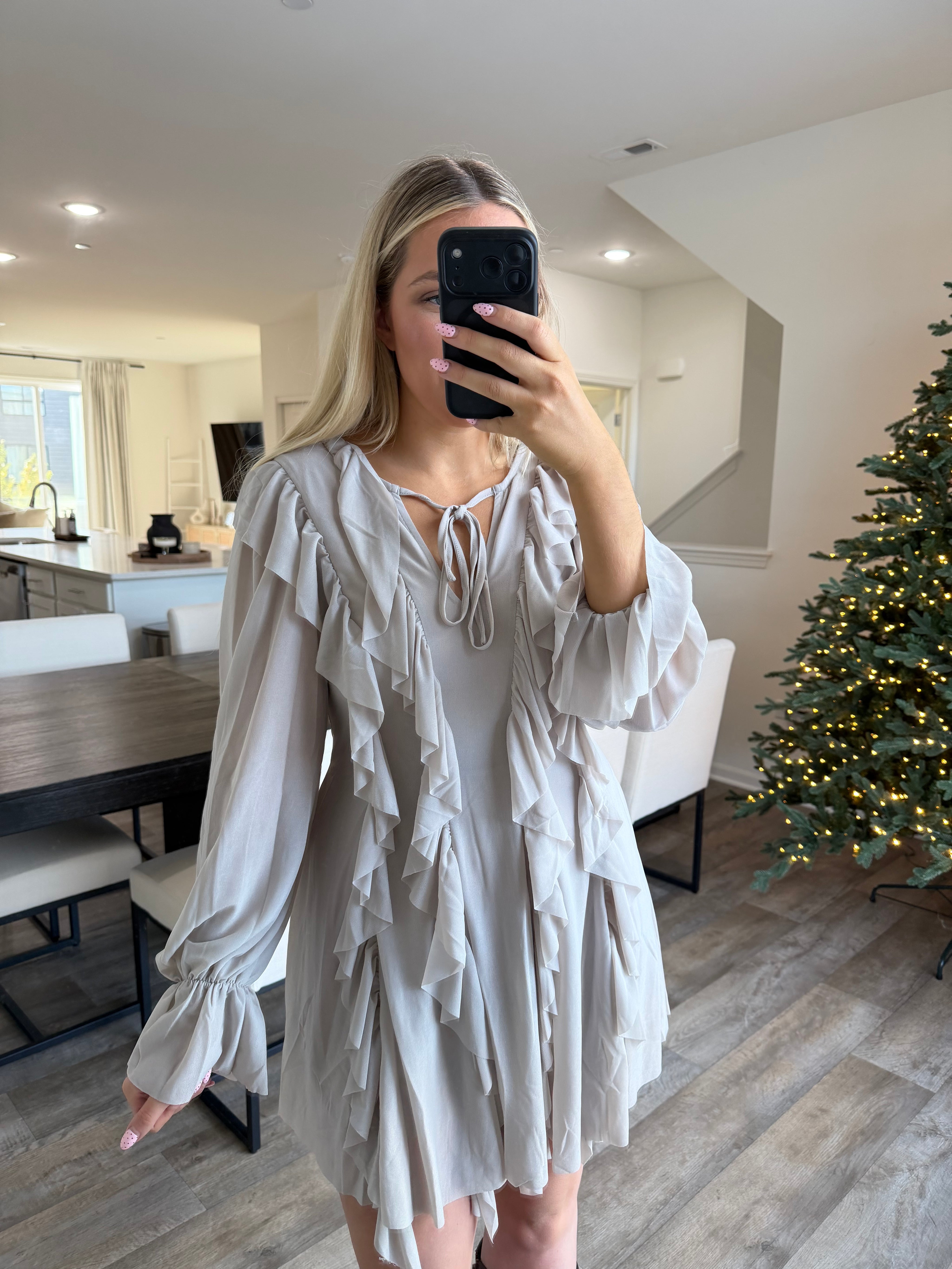 Cadence Ruffle Romper - Stone