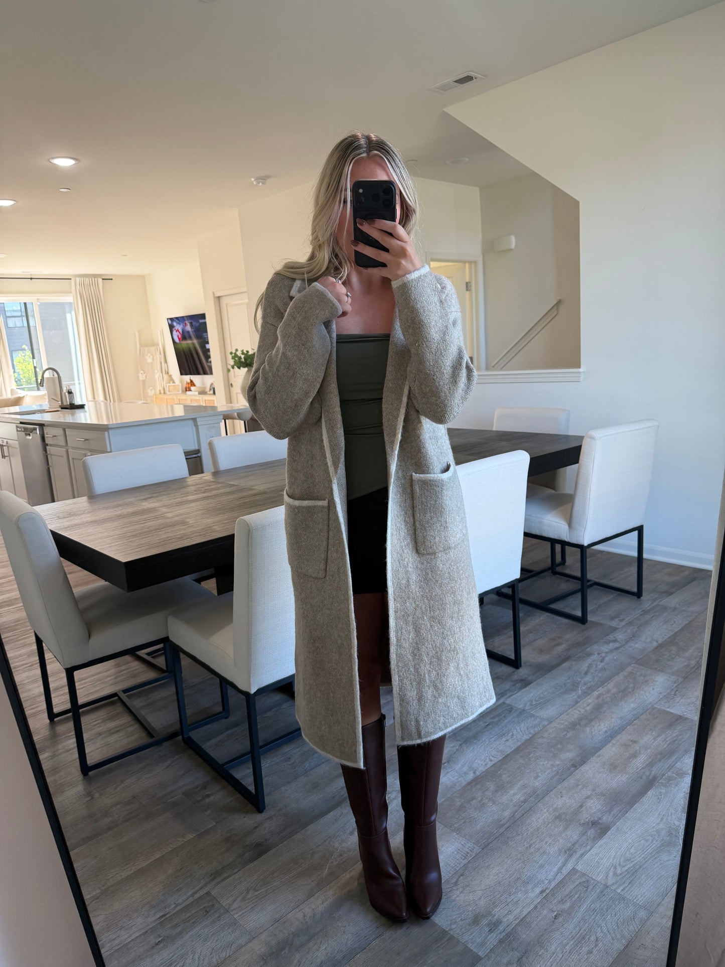 Mitz Long Jacket - Light Mocha