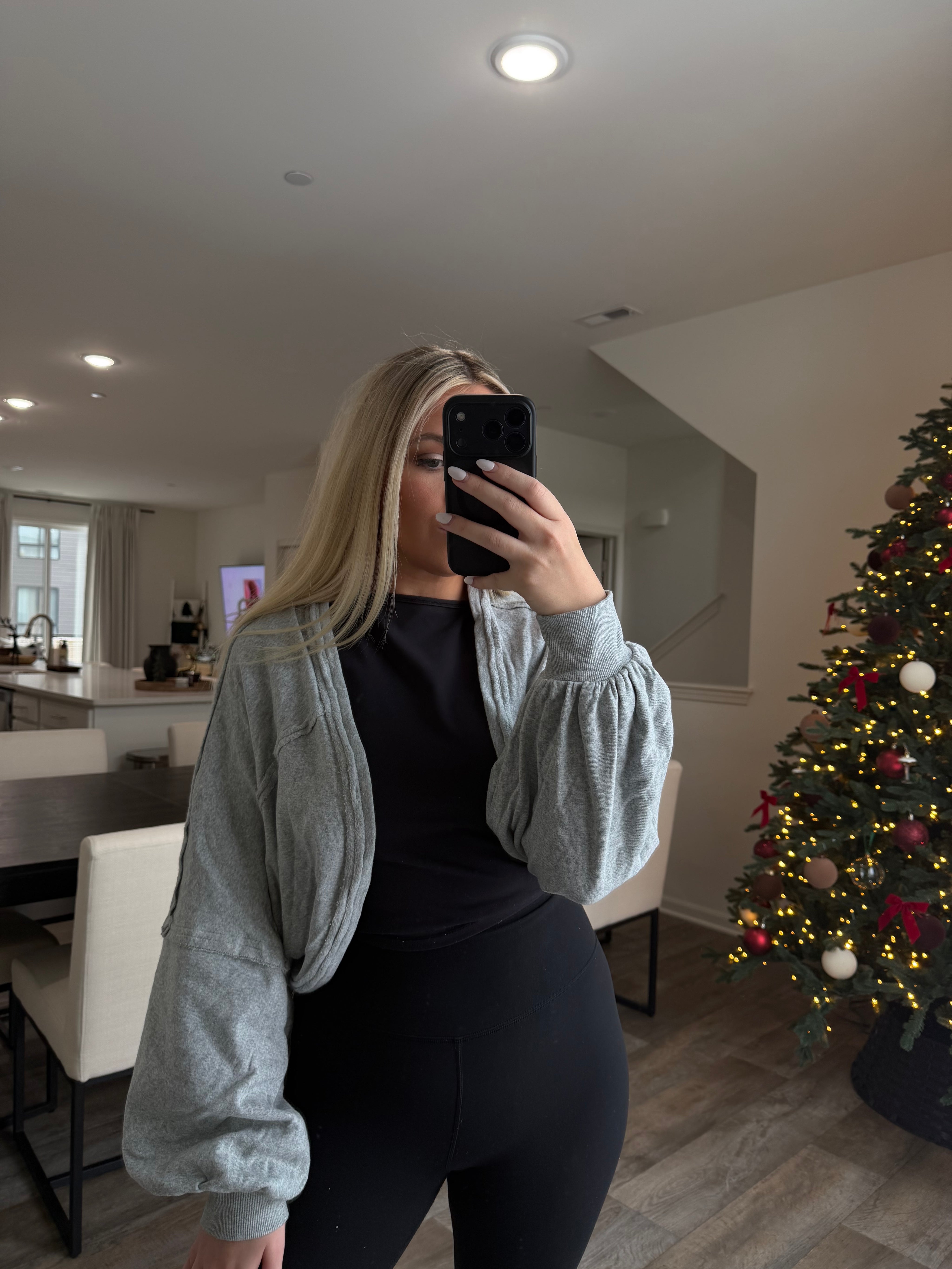 Ayla French Terry Bolero Shrug - Heather Gray