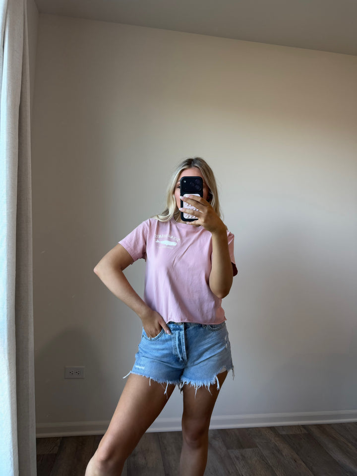 Evie City Cut Shorts - Medium Denim