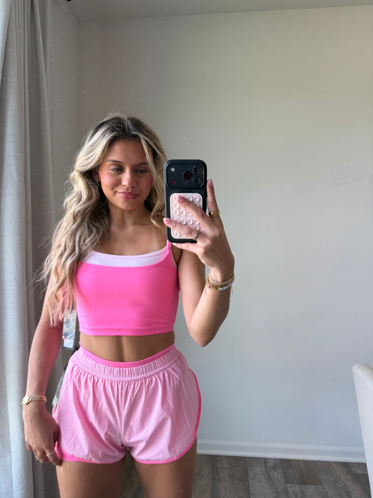 Amaya Double Layered Tank - Hot Pink (Final Sale)
