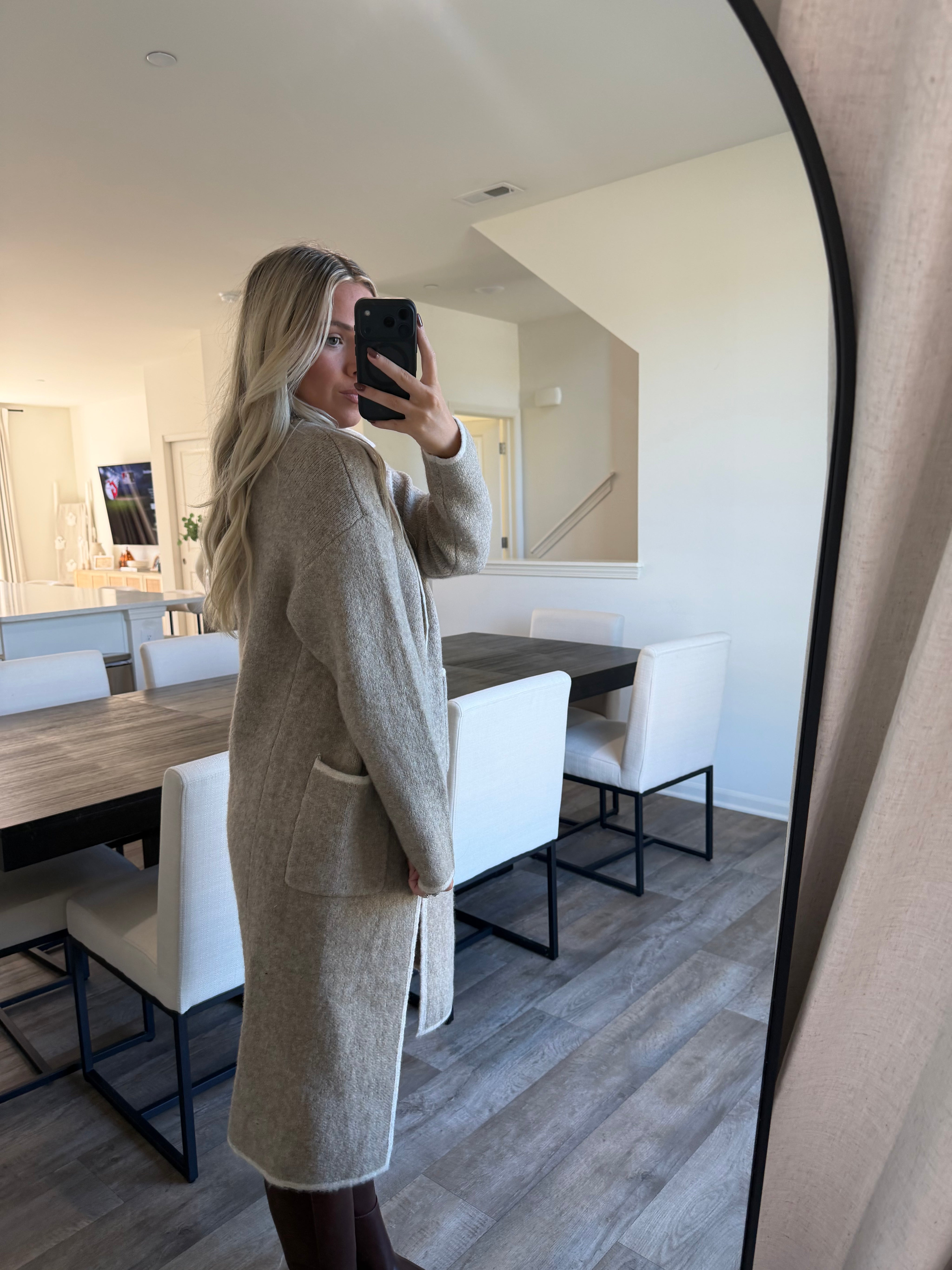 Mitz Long Jacket - Light Mocha