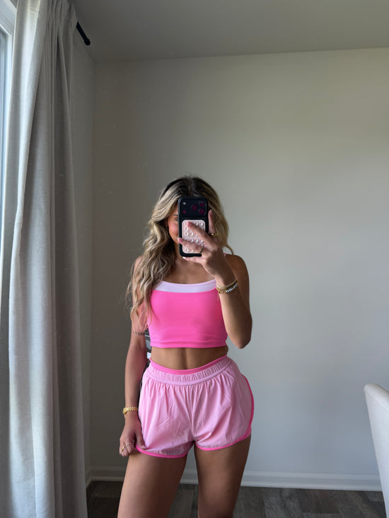Ari Double Lined Shorts Petite - Hot Pink (Final Sale)