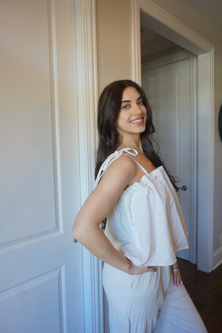 Ivy Pearl Top - Neutral