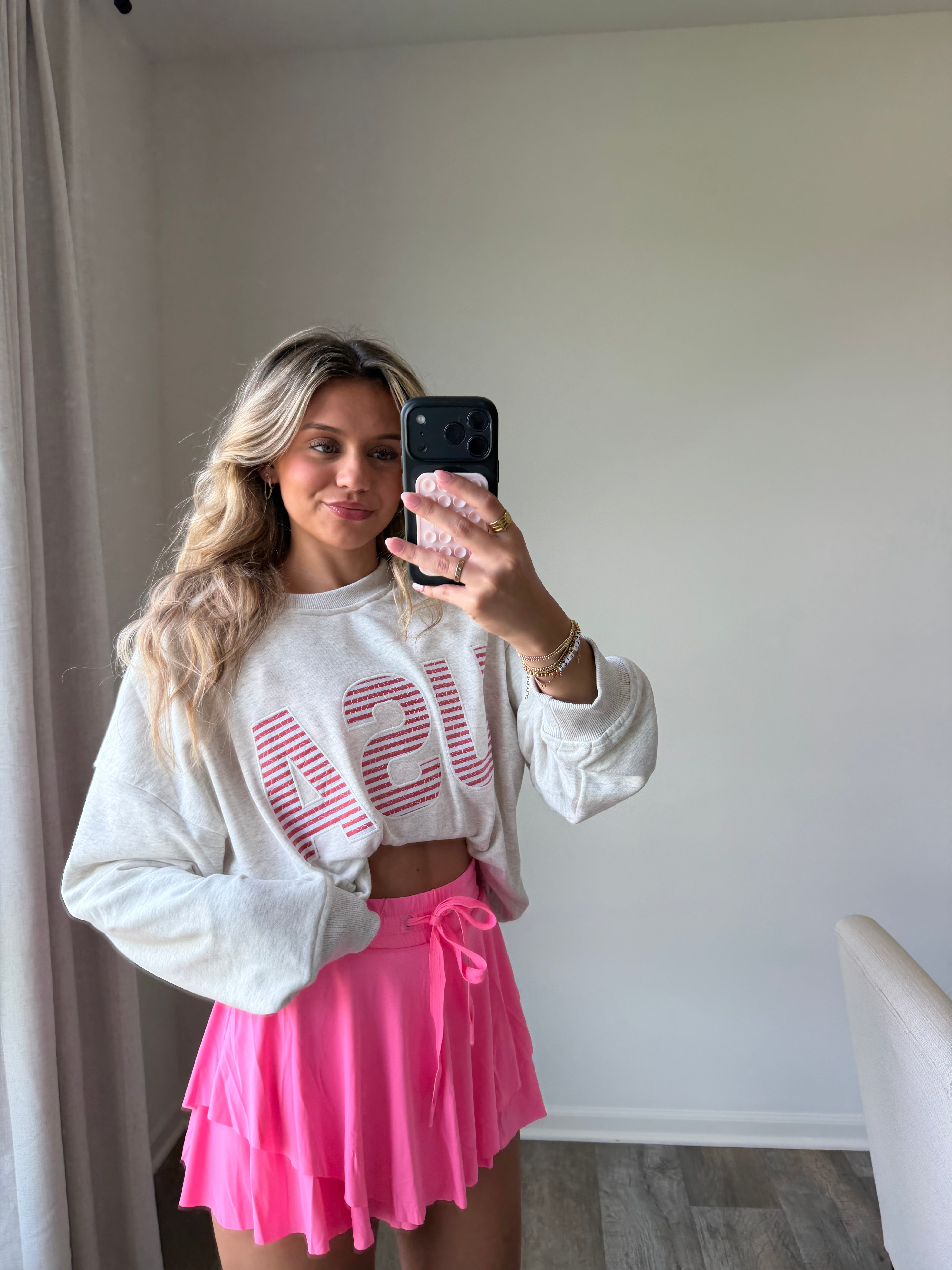 Kenzie Flowy Skort - Hot Pink (Final Sale)