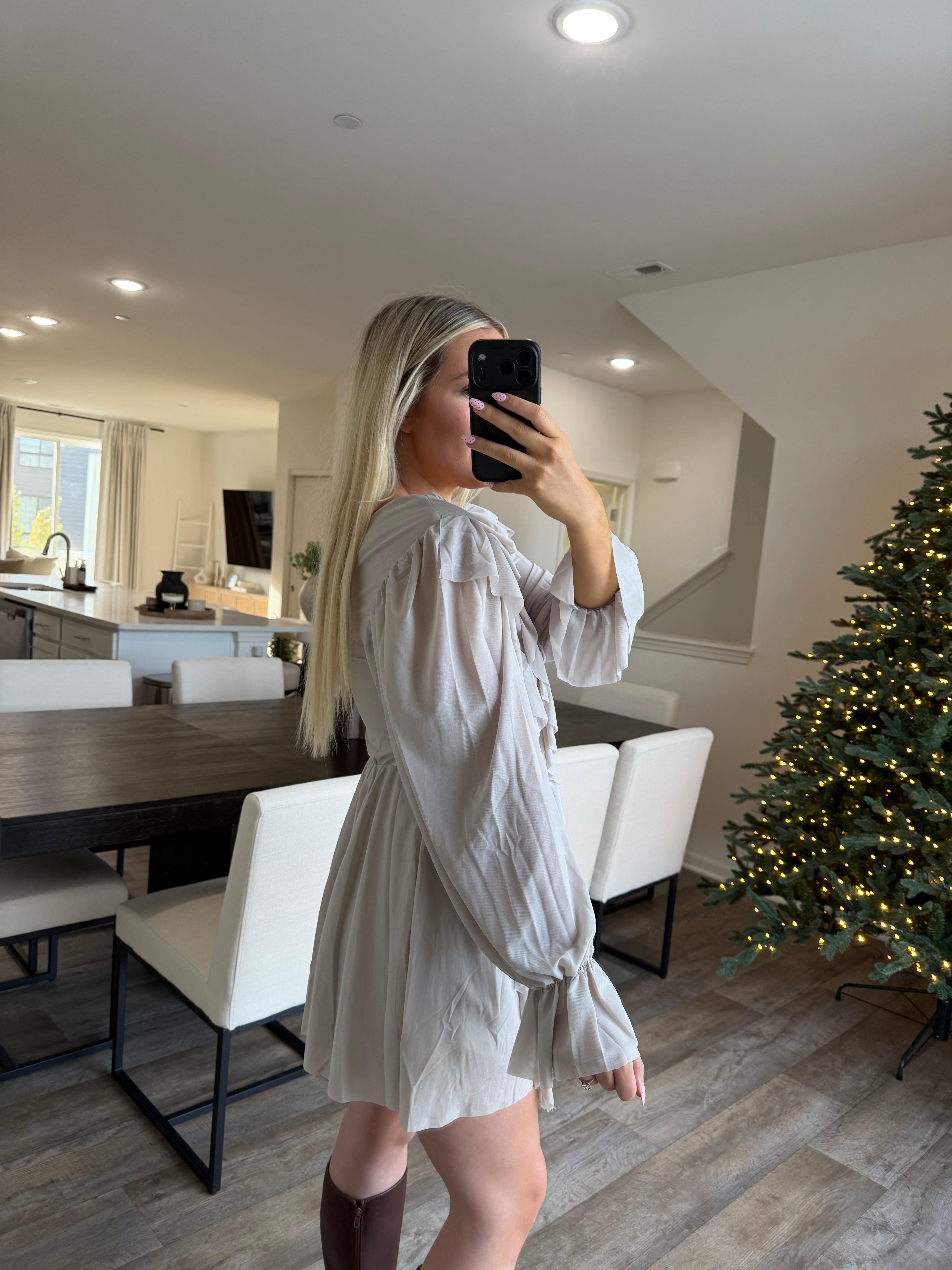 Cadence Ruffle Romper - Stone