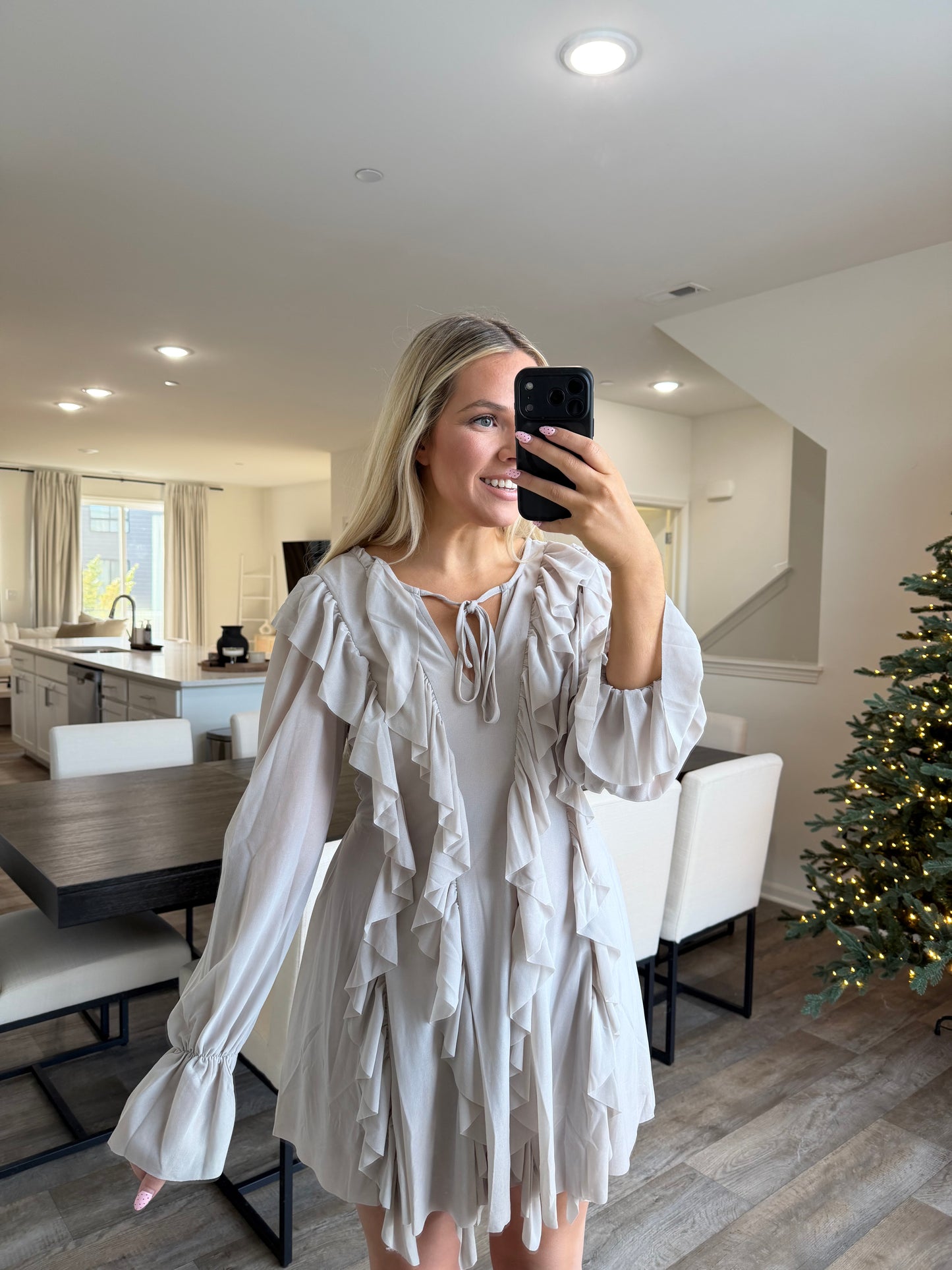 Cadence Ruffle Romper - Stone