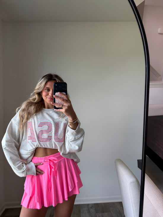 Kenzie Flowy Skort - Hot Pink (Final Sale)