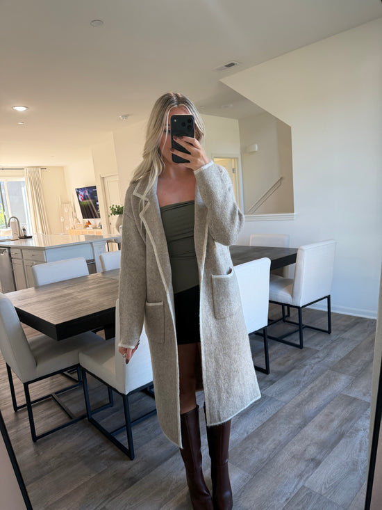 Mitz Long Jacket - Light Mocha