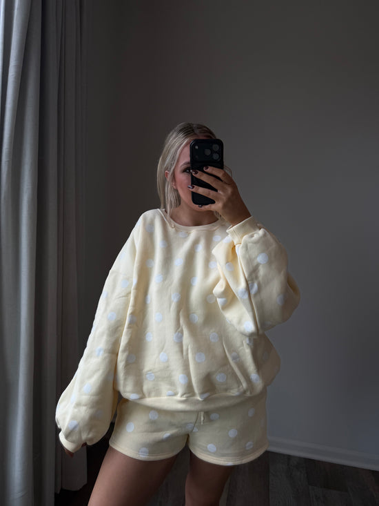 Rylee Polka Dot Matching Set - Yellow