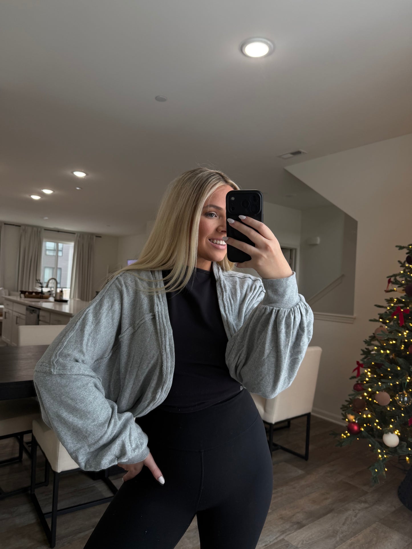 Ayla French Terry Bolero Shrug - Heather Gray