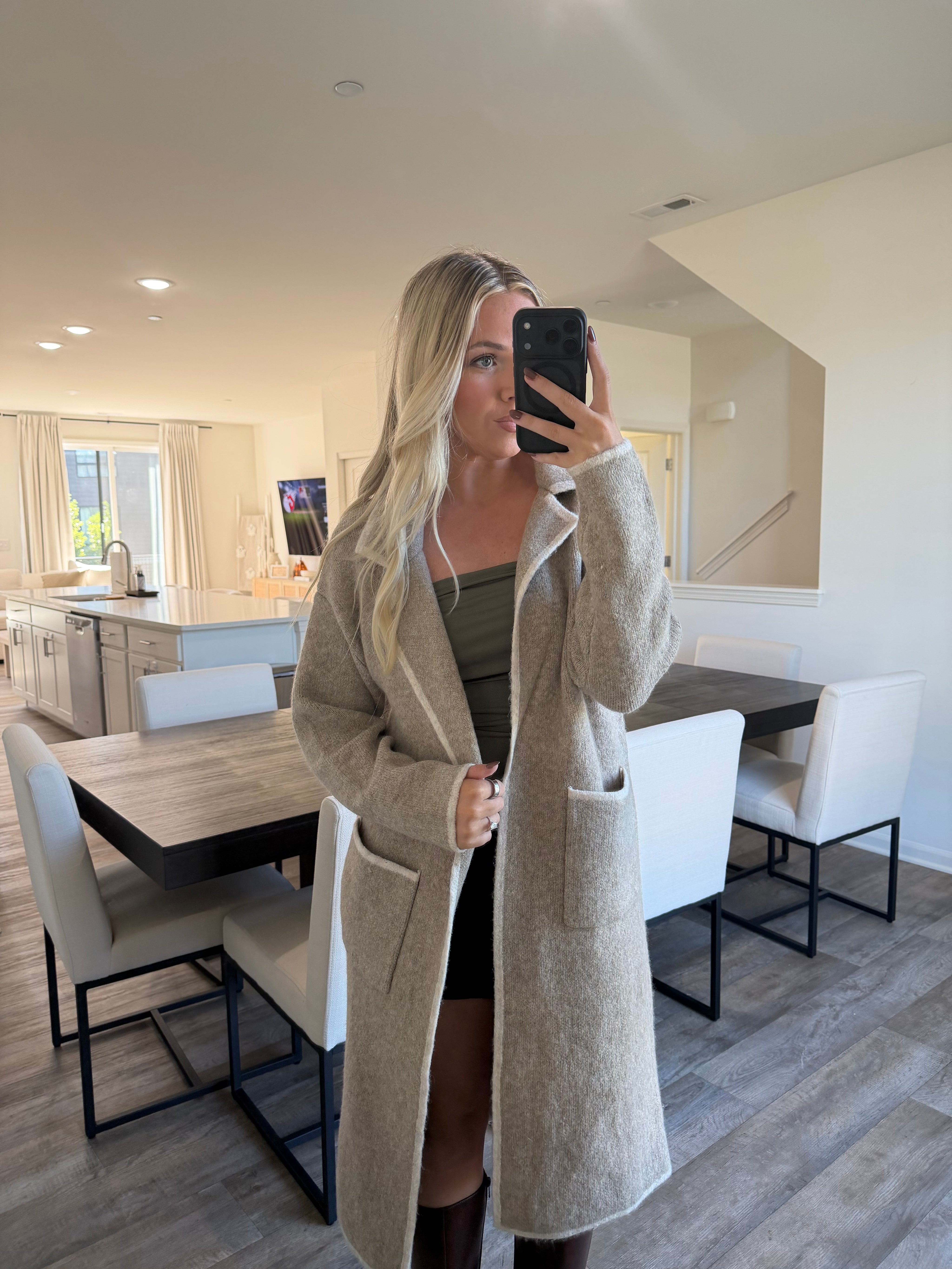 Mitz Long Jacket - Light Mocha