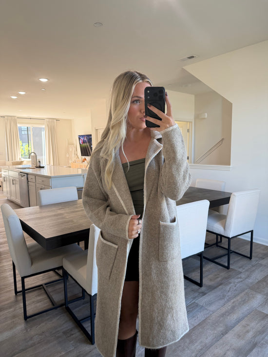 Mitz Long Jacket - Light Mocha
