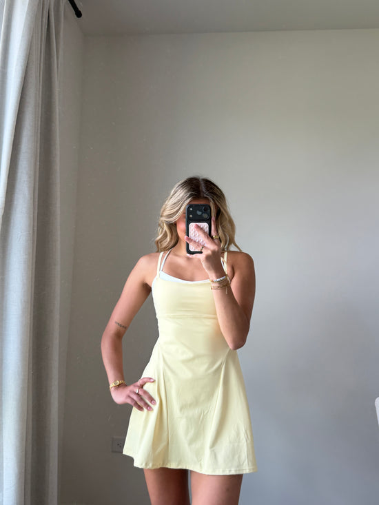 Mari Double Layered Active Dress - Yellow (Final Sale)