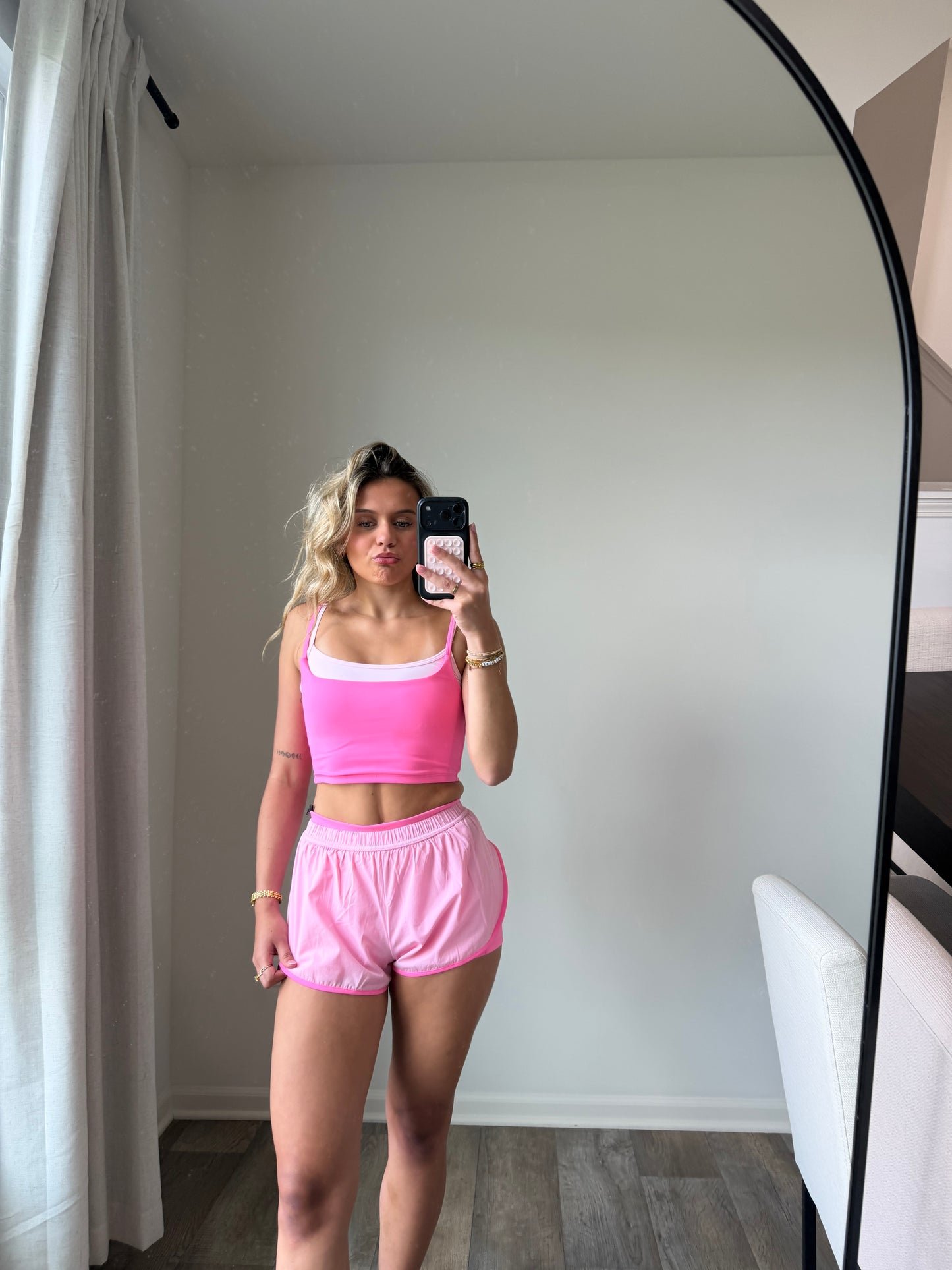 Amaya Double Layered Tank - Hot Pink (Final Sale)