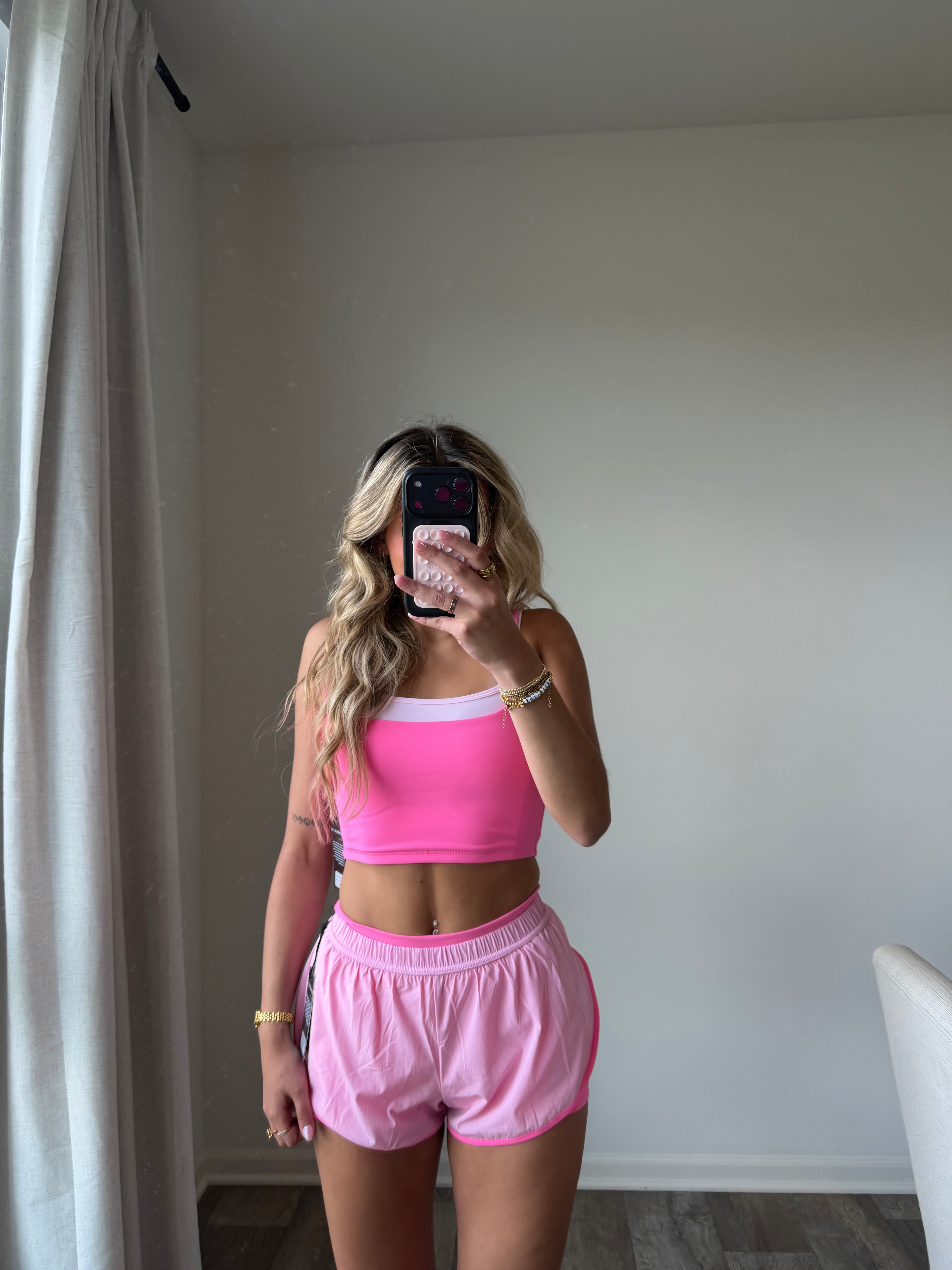 Amaya Double Layered Tank - Hot Pink (Final Sale)