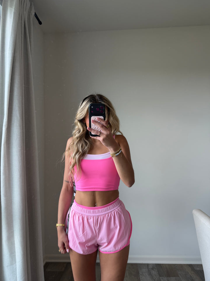 Amaya Double Layered Tank - Hot Pink (Final Sale)
