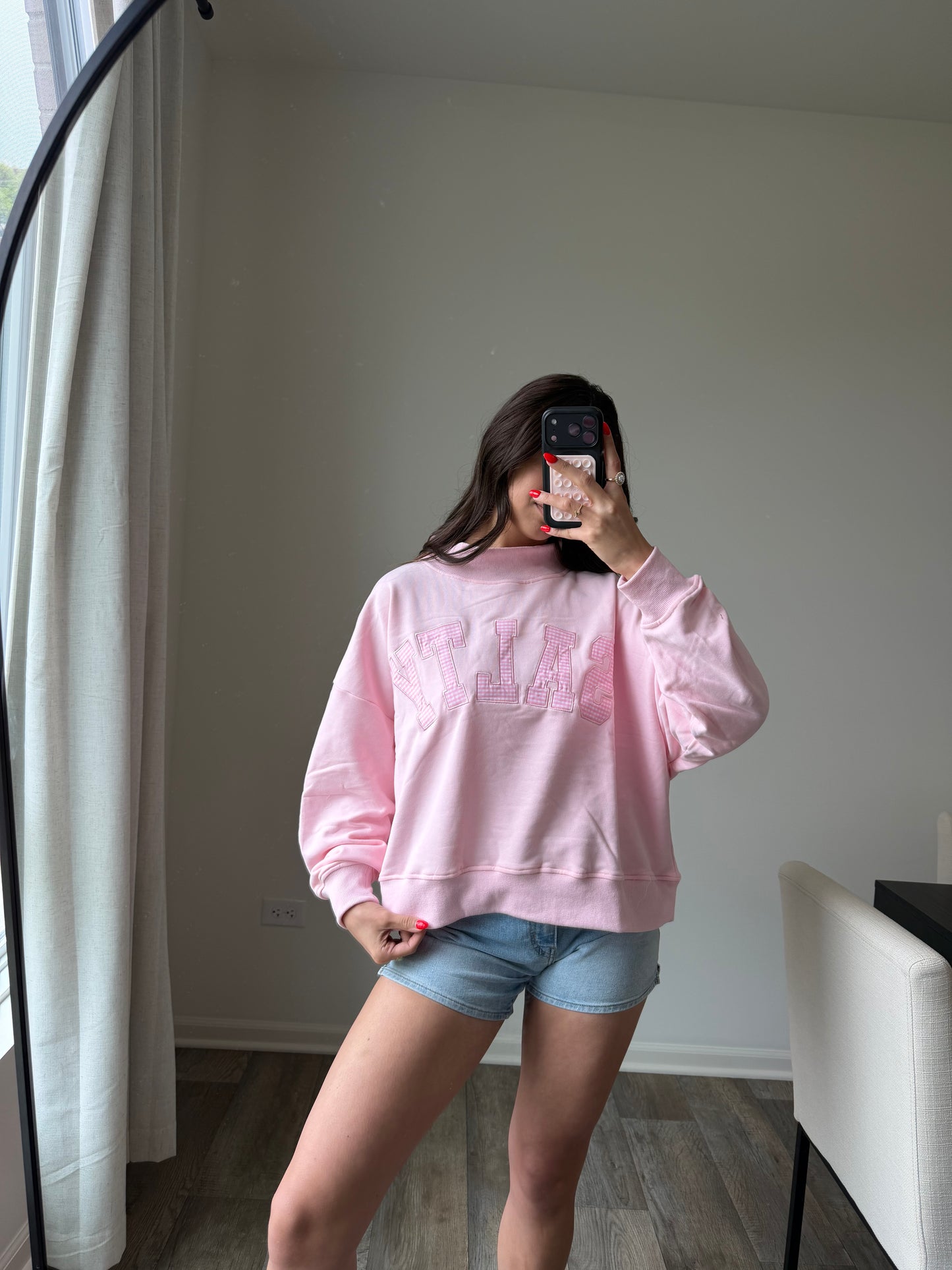 Salty Pink Mockneck