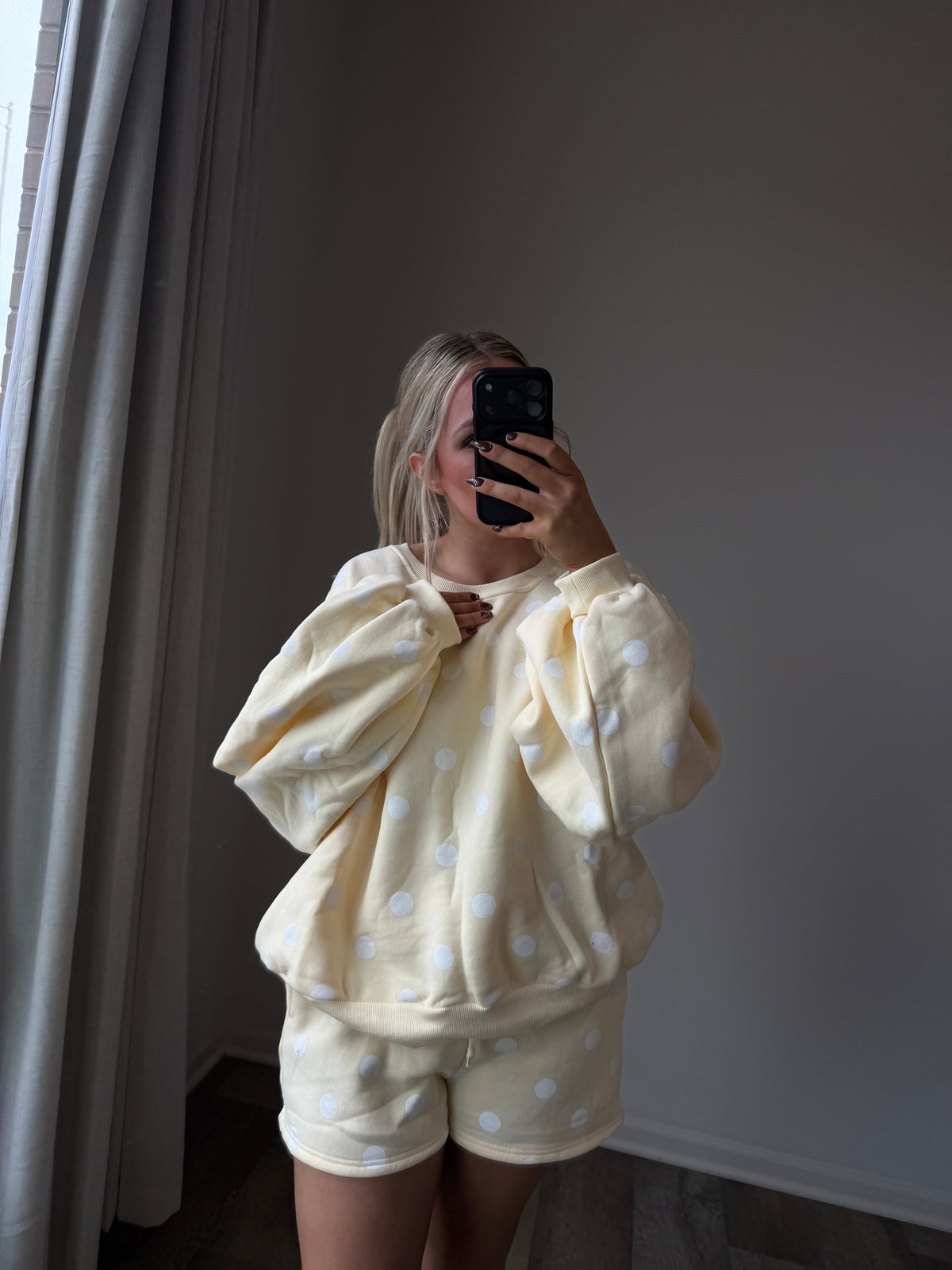 Rylee Polka Dot Matching Set - Yellow