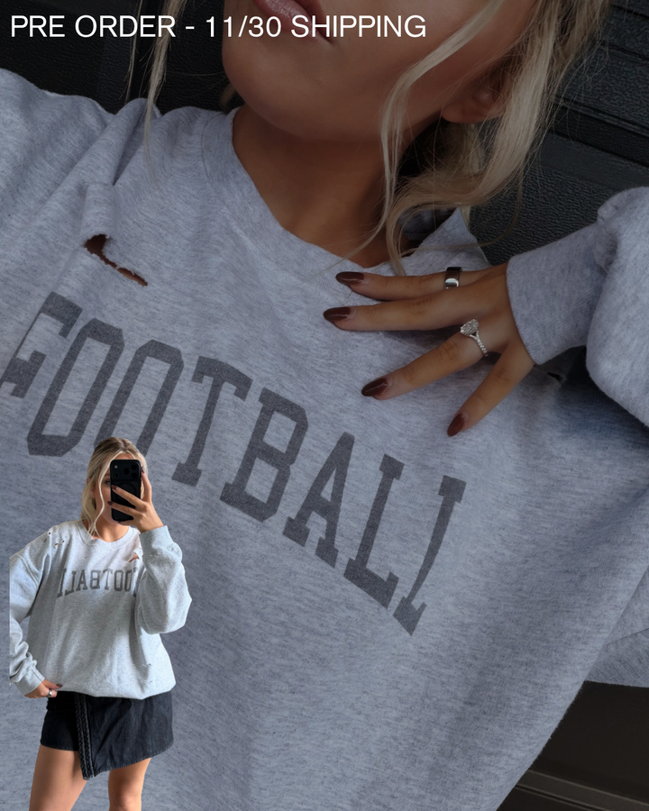 Dawn Football Distressed Sweatshirt - PREORDER 11/30