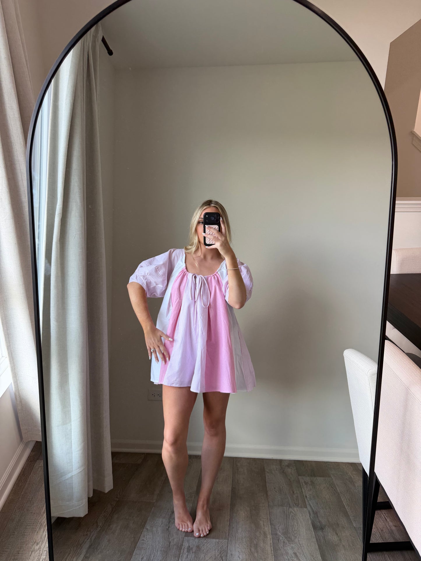 Gillian Striped Romper - Mixed Pinks