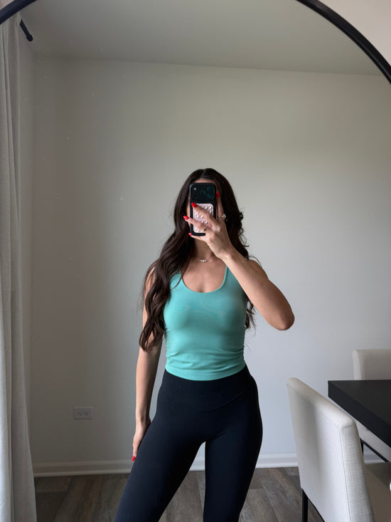 Aubrie Double Layered Tank - Green final sale*