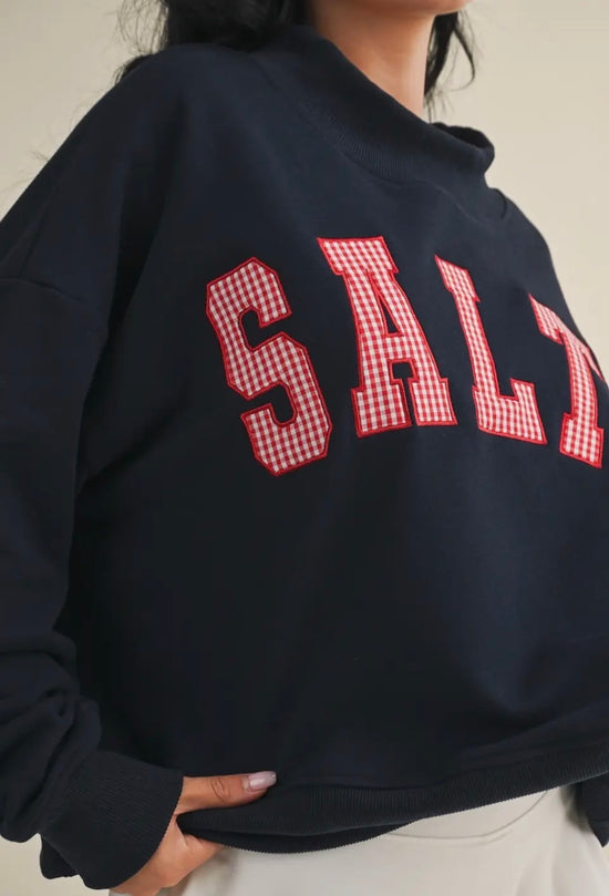 Pre order! (July Ships) Salty mockneck - navy/red