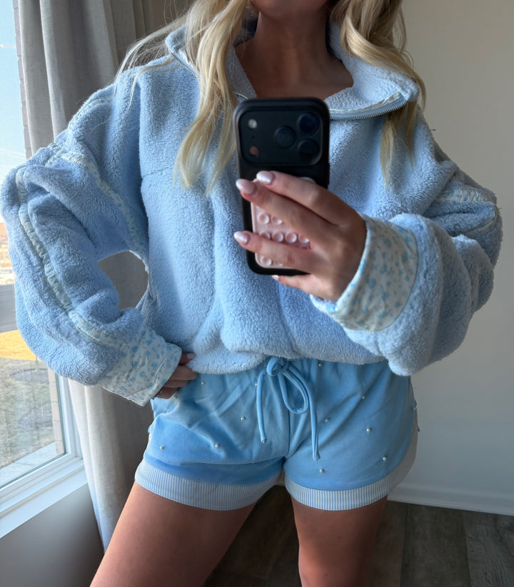 Leah Pearl Shorts - Blue