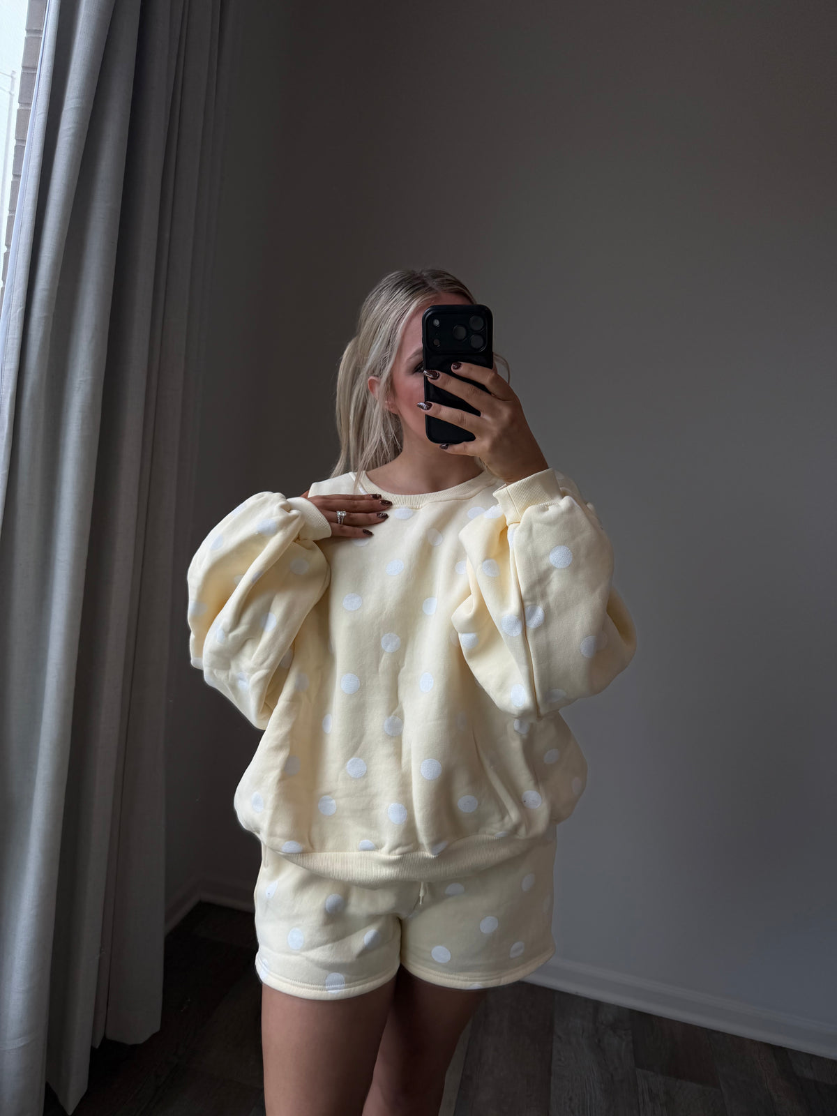 Rylee Polka Dot Matching Set - Yellow