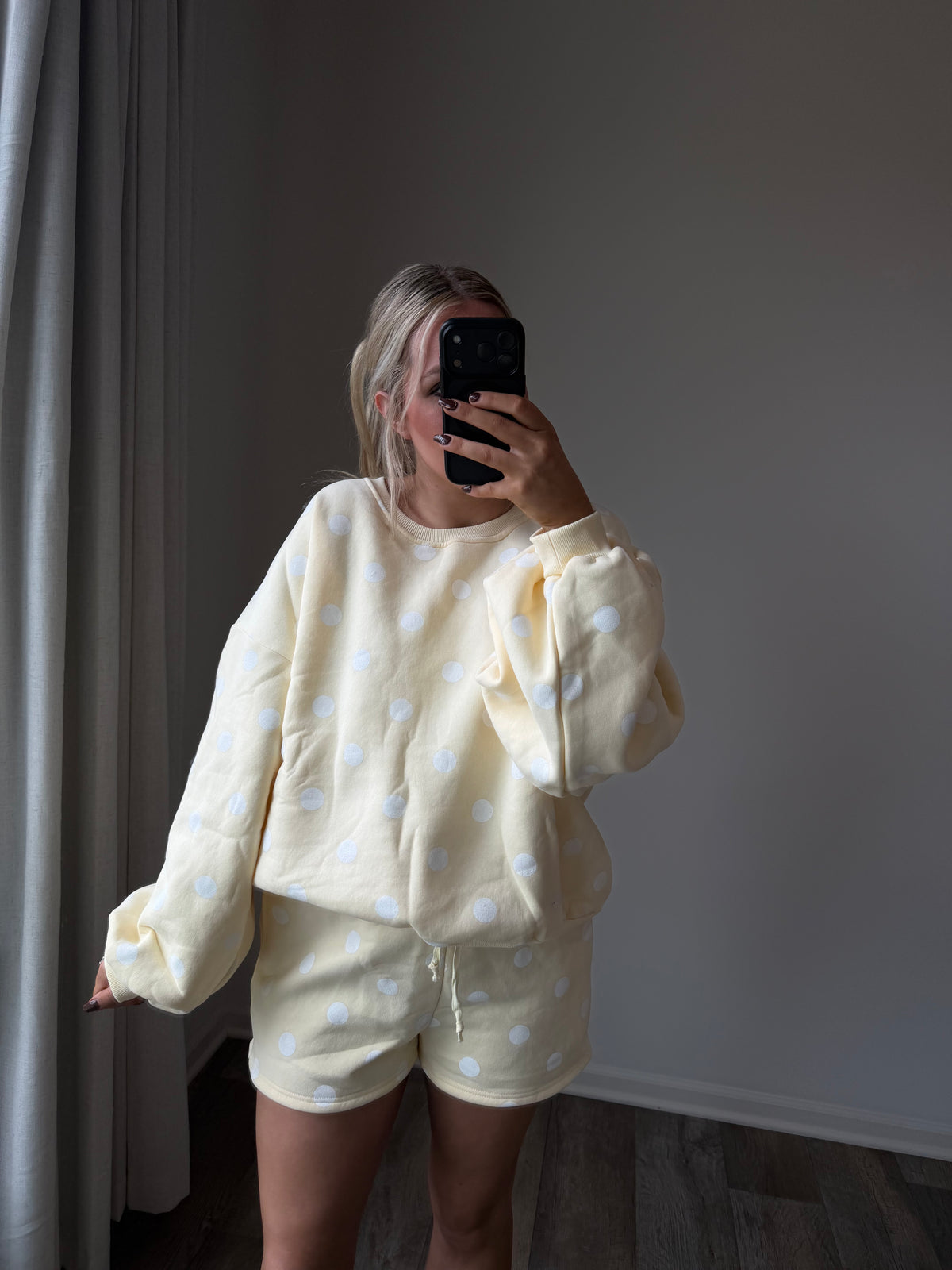 Rylee Polka Dot Matching Set - Yellow