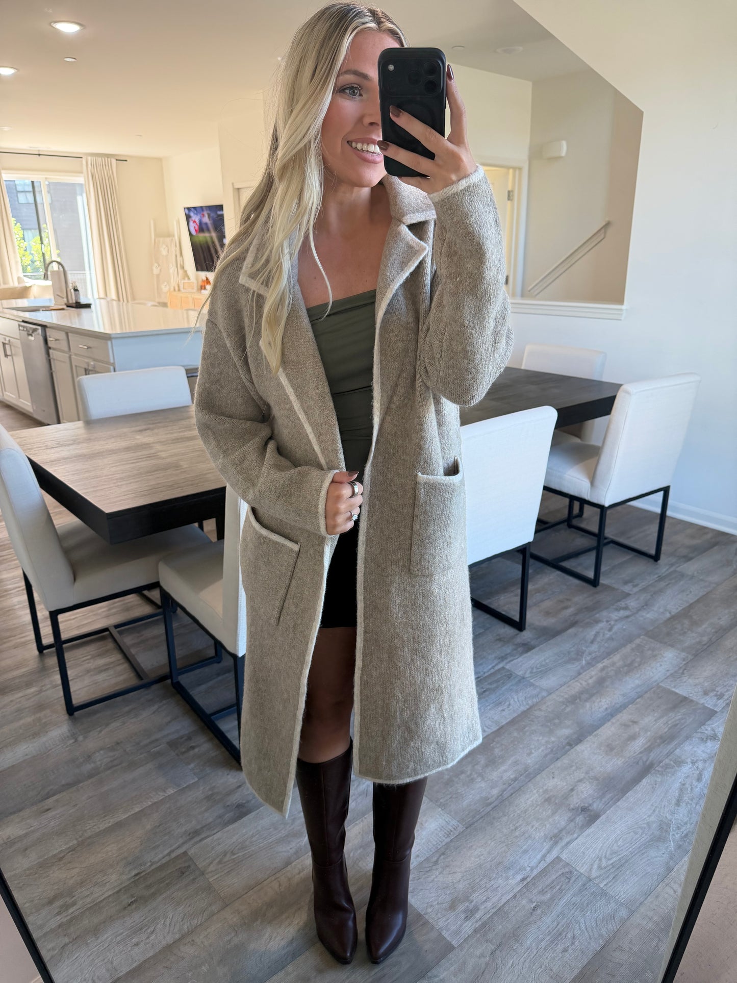 Mitz Long Jacket - Light Mocha