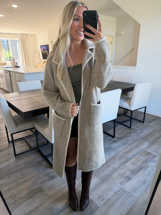 Mitz Long Jacket - Light Mocha