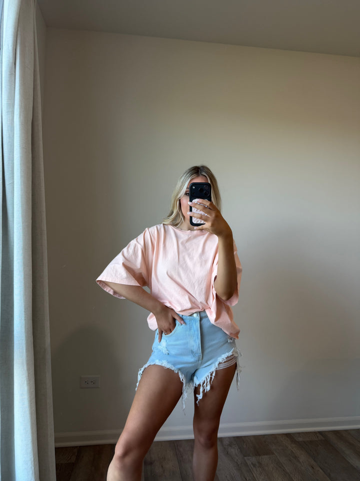 Maisie Denim High Rise Distressed Shorts