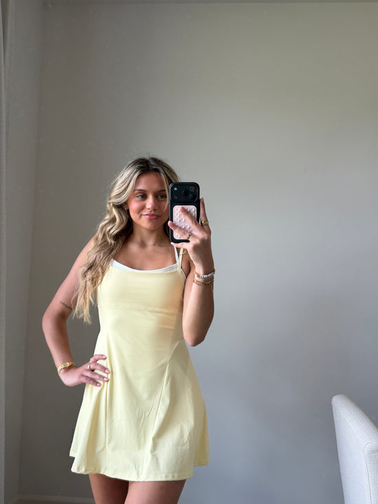Mari Double Layered Active Dress - Yellow (Final Sale)