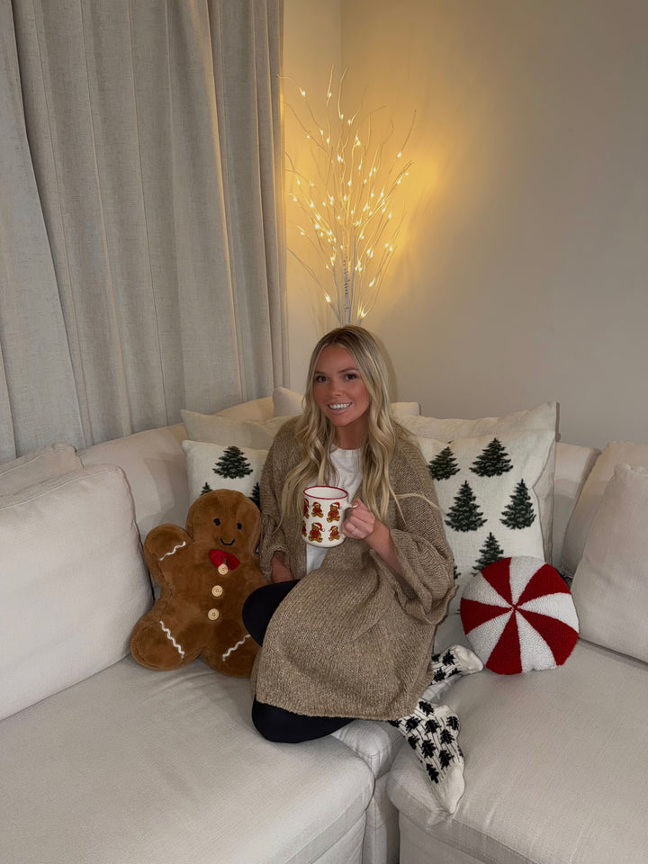 Robin Open Front Cardigan - Mocha