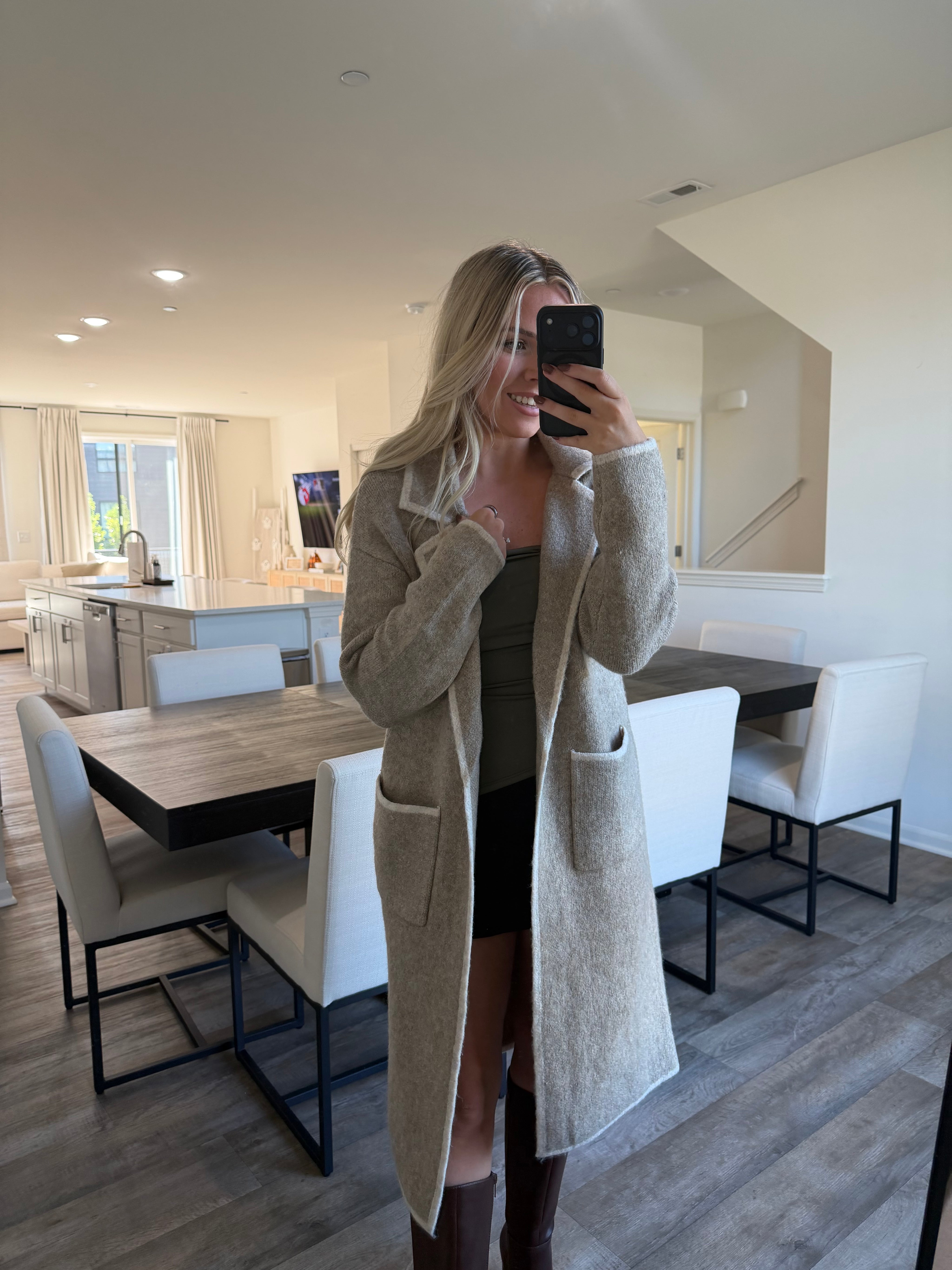Mitz Long Jacket - Light Mocha